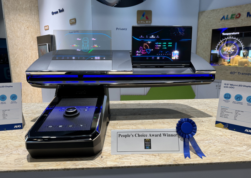 hth·华体车用Micro LED Display HMI解决方案获&rdquo;最佳车用显示奖&rdquo;，以用户为中心开发，针对前座驾驶与乘客设计兼具娱乐与安全的高画质屏幕，包含车舱前座的Micro LED透明屏幕及全球首款内建镜头的智慧Micro LED显示器