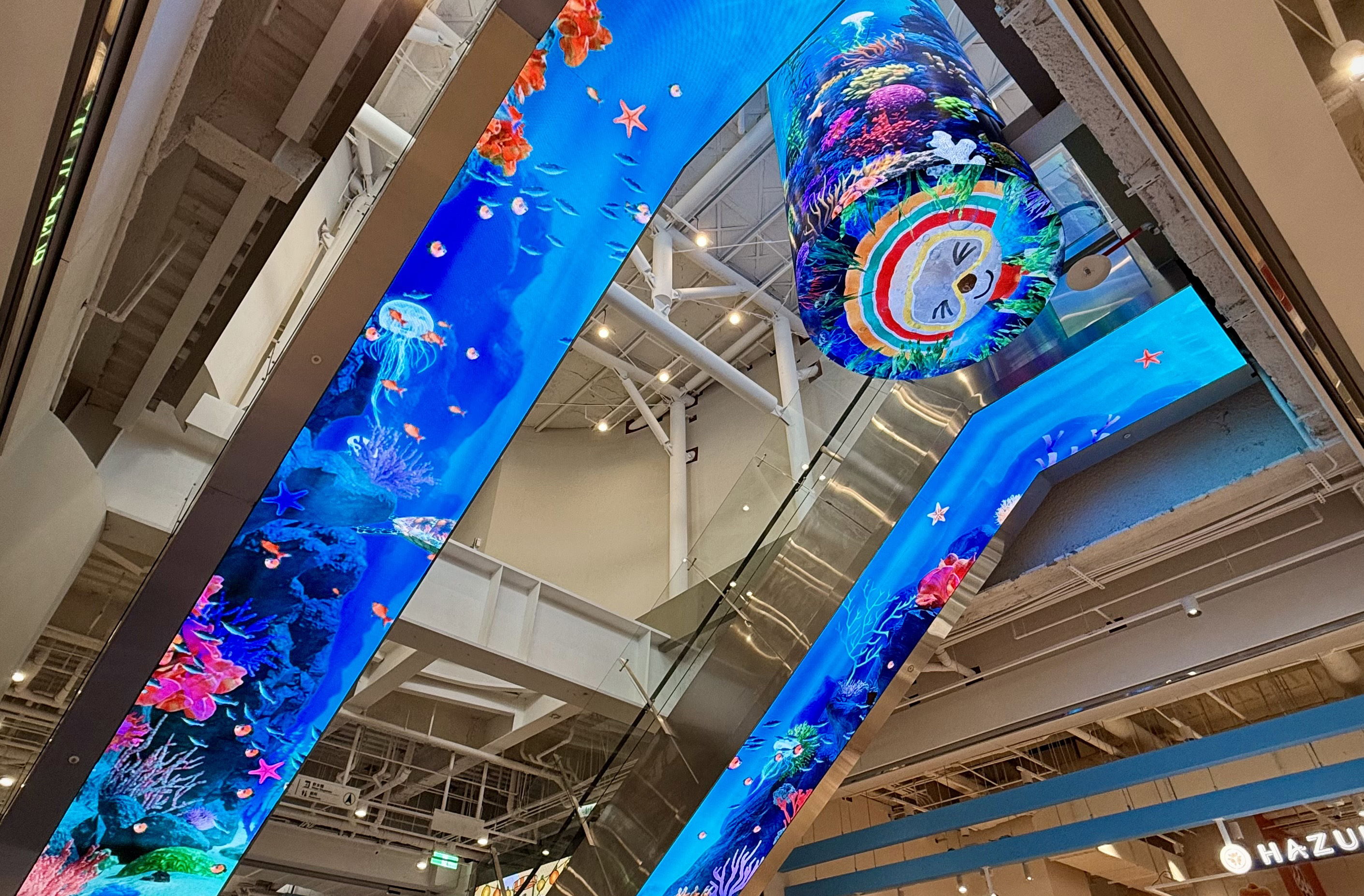 達擎與傑可達整合先進顯示技術與軟硬體應用服務，提供一系列大型LED顯示解決方案，為全新改裝開幕的「清水服務區」佈局嶄新視覺體驗。