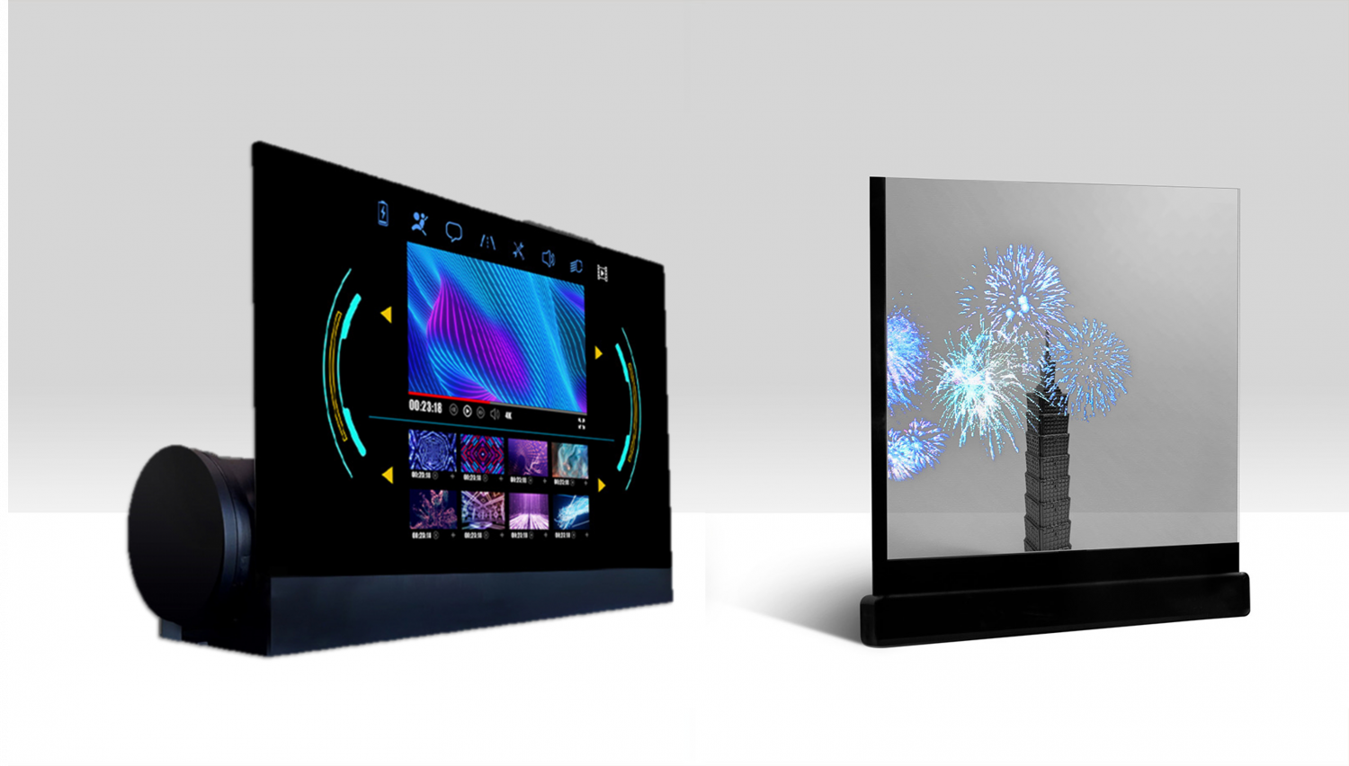 可捲式、折疊性、高透明